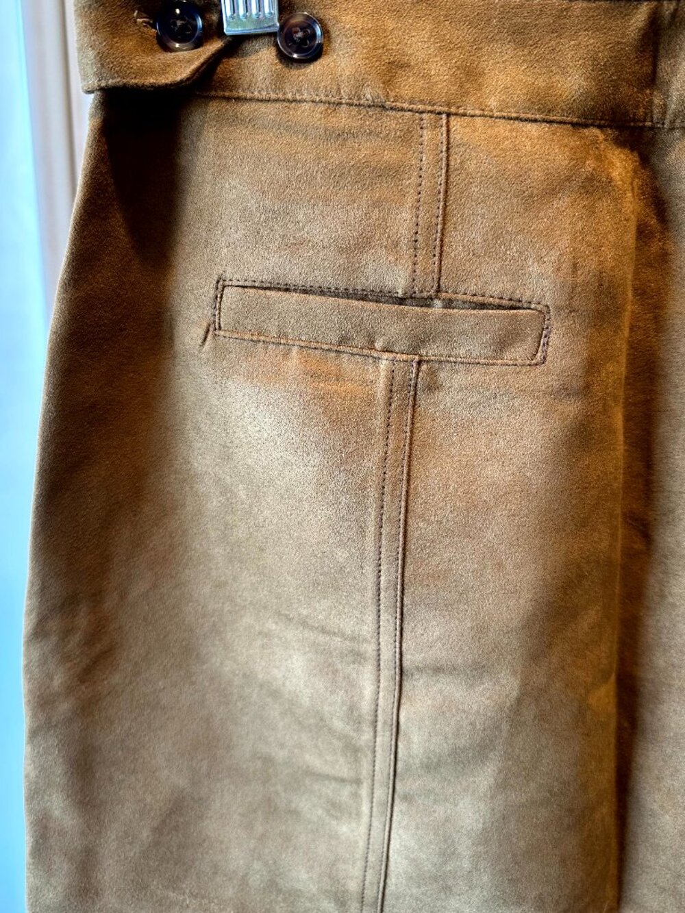 NWOT - Banana Republic - Vegan Suede Mini Skirt - Size 8 - Picture 6 of 9